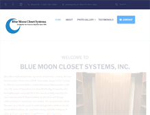 Tablet Screenshot of bluemoonclosets.com